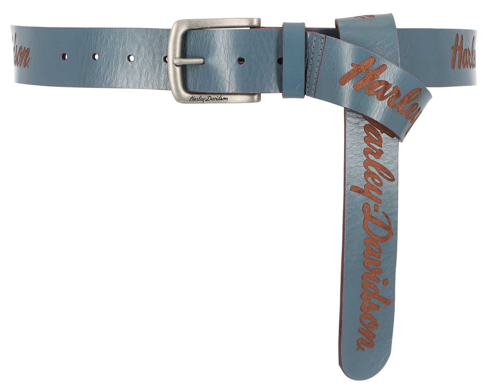 Harley-Davidson Free Shipping - Harley-Davidson Women's Long Tail Laser Etch Genuine Leather Belt – Bluestone - Free Shipping on many products plus Orders Over $99