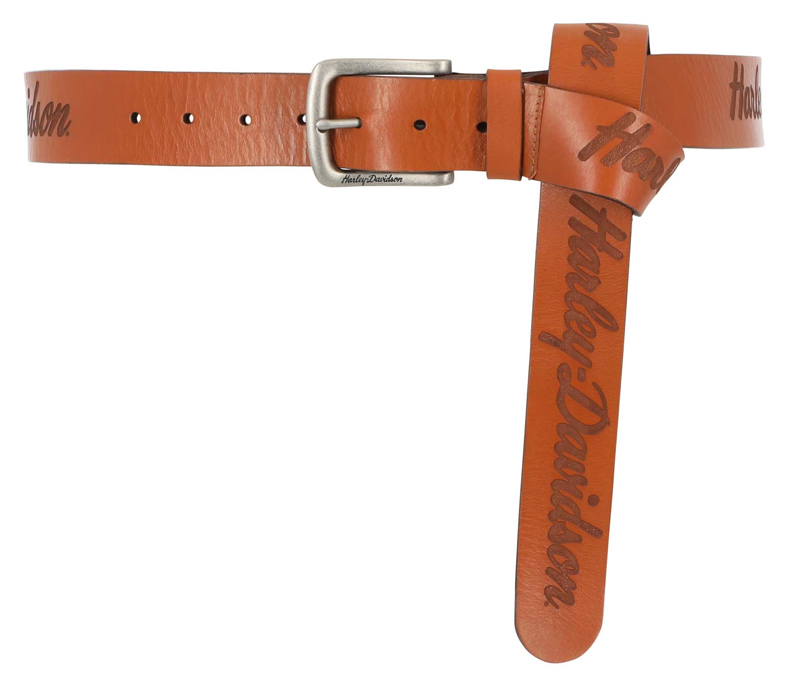 Harley-Davidson Free Shipping - Harley-Davidson Women's Long Tail Laser Etch Genuine Leather Belt – Cashew - Free Shipping on many products plus Orders Over $99