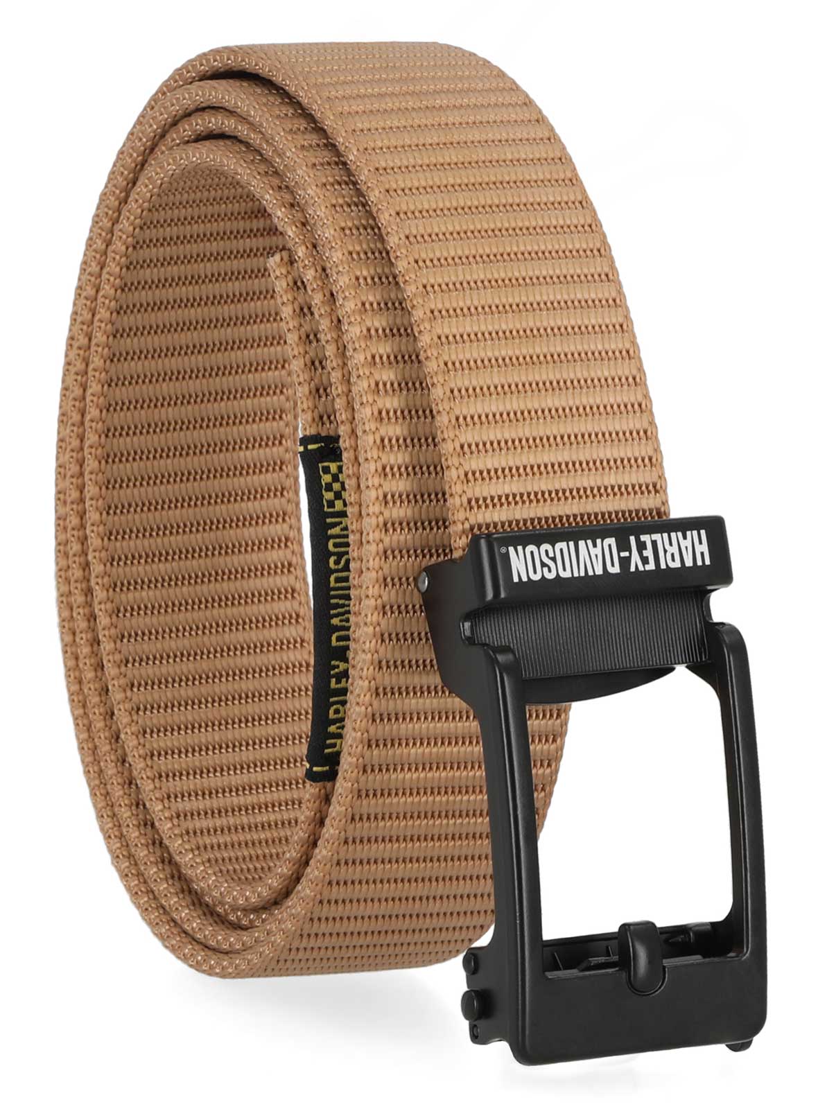 Harley-Davidson Free Shipping - Harley-Davidson Men's Matte Black H-D Ratchet Buckle Nylon Belt – Cashew - Free Shipping on many products plus Orders Over $99