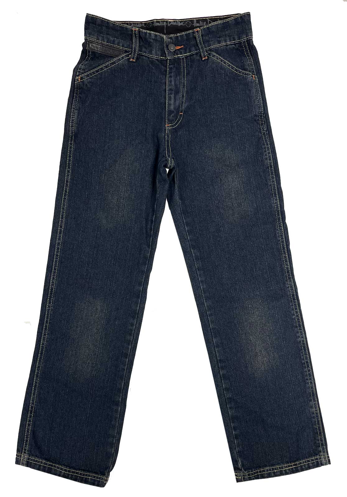 Harley-Davidson Big Boys' Bar & Shield Logo Denim Bootcut Jeans - Dark Blue - Wisconsin Harley-Davidson