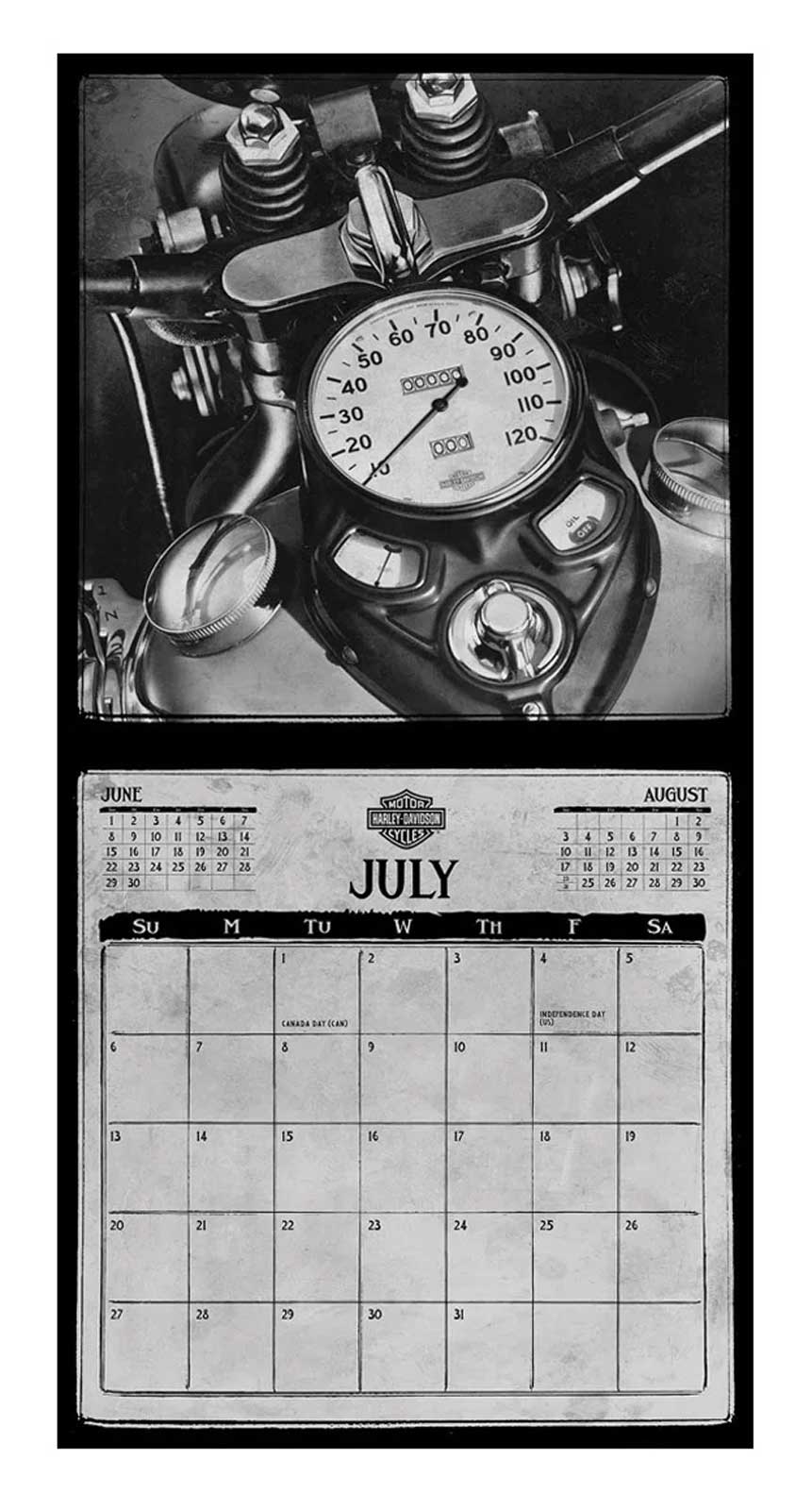 Harley-Davidson Free Shipping - Harley-Davidson 2025 Historic Archival Wall Hanging Calendar - 12 x 12 inches - Free Shipping on many products plus Orders Over $99