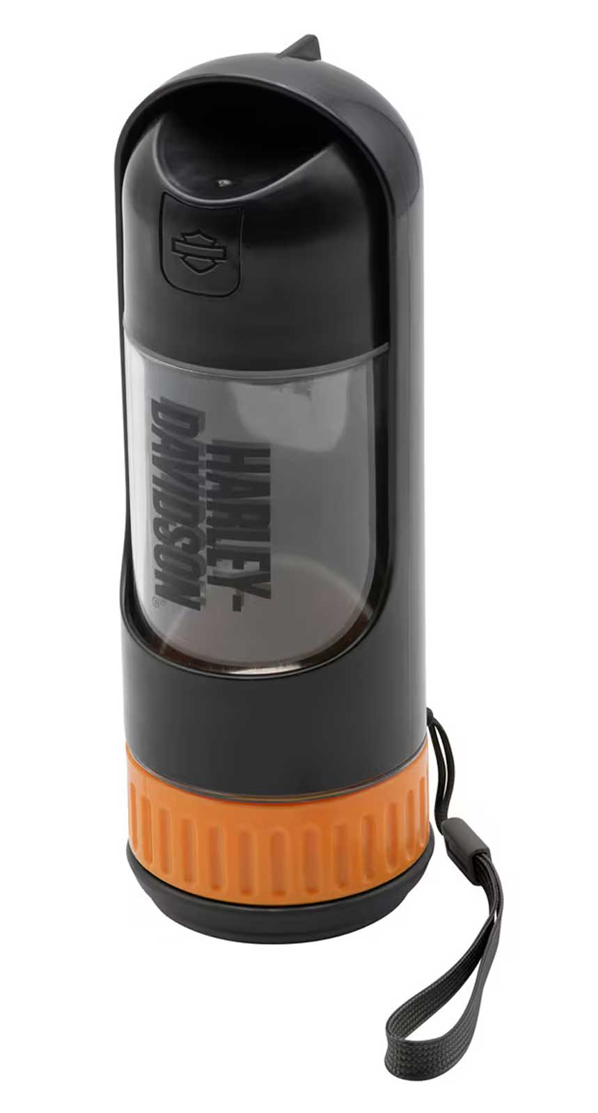 Harley-Davidson Pet Travel Water Bottle w/ Treat Storage Base – 12 oz. - Wisconsin Harley-Davidson