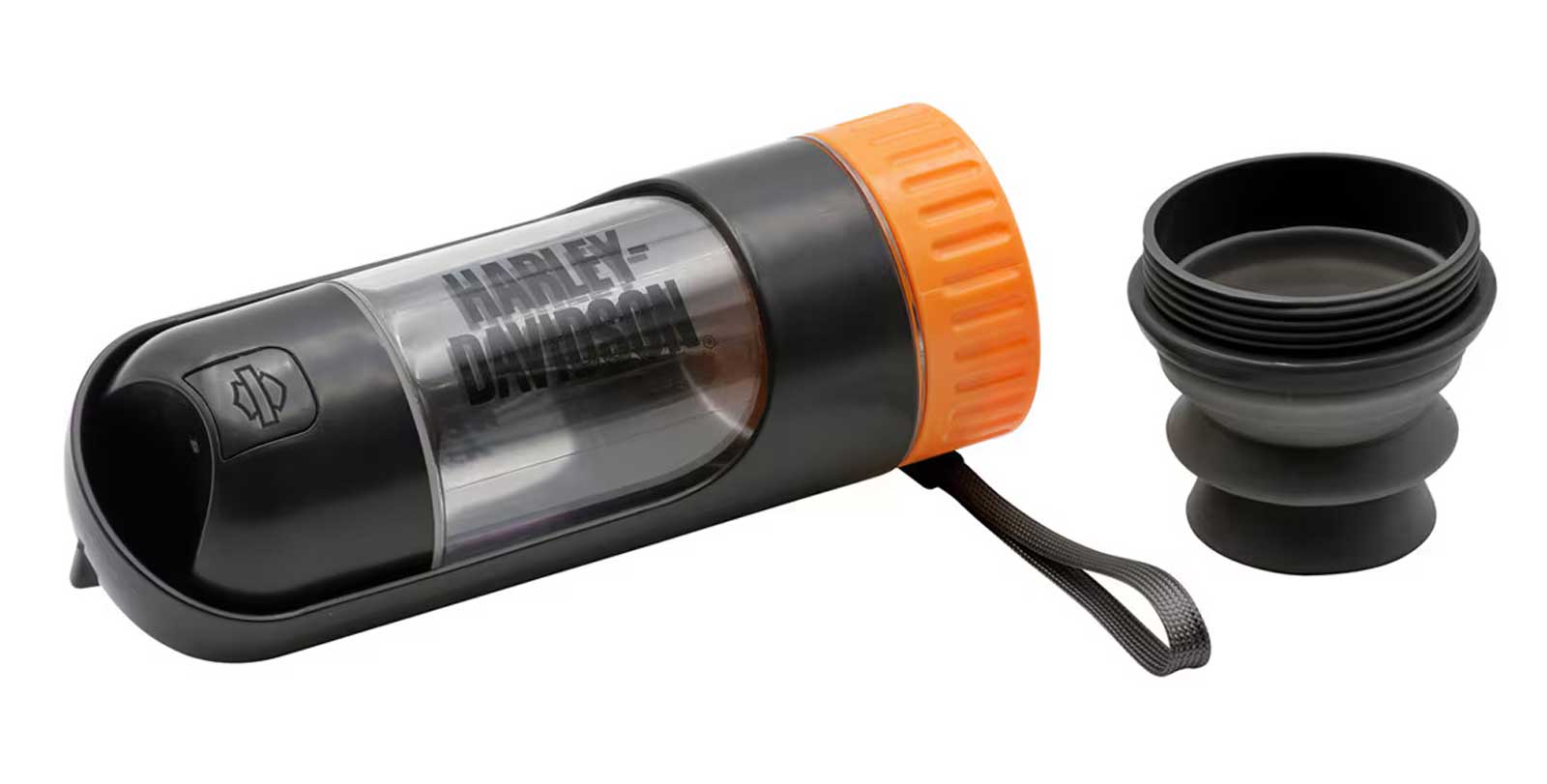 Harley-Davidson Free Shipping - Harley-Davidson Pet Travel Water Bottle w/ Treat Storage Base – 12 oz. - Free Shipping on many products plus Orders Over $99
