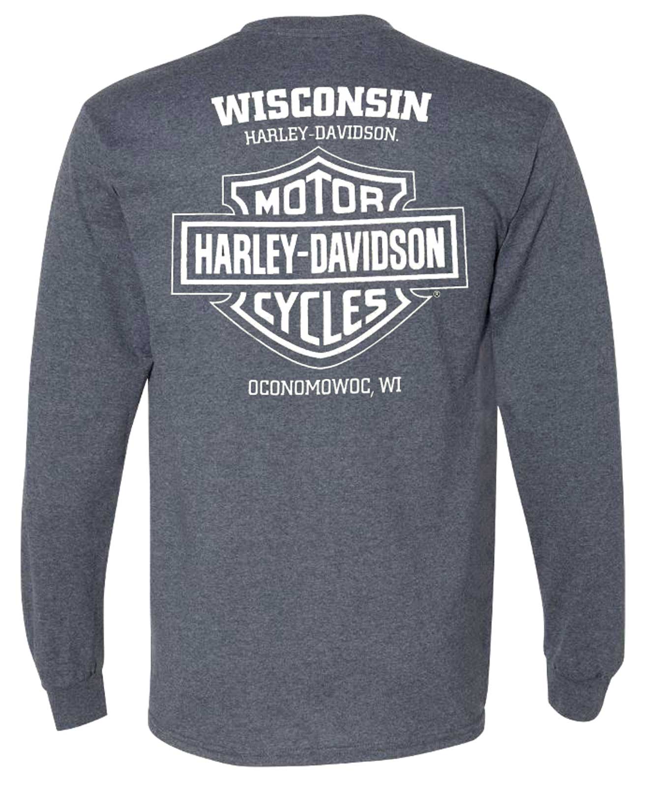 Harley-Davidson Free Shipping - Harley-Davidson Men's Finest Bike Long Sleeve Crew-Neck Shirt, Dark Heather - Free Shipping on many products plus Orders Over $99