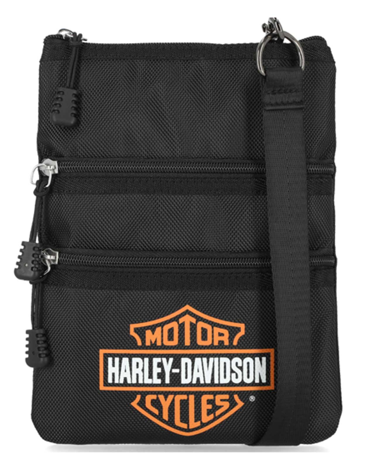 Harley-Davidson Women's Bar & Shield Nylon Crossbody Bag w/ Adjustable Strap - Wisconsin Harley-Davidson