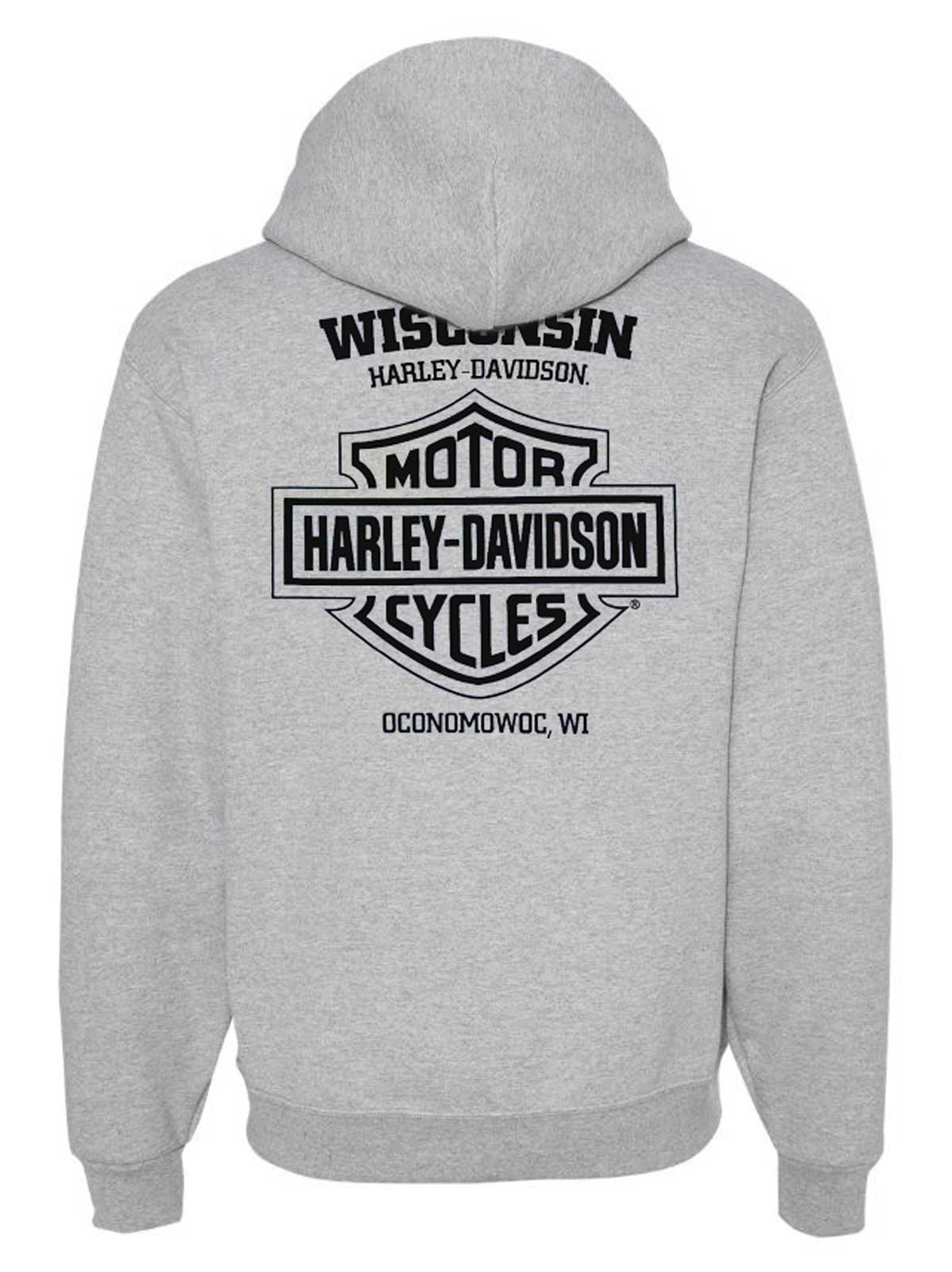Harley-Davidson Free Shipping - Harley-Davidson Men's Retrograde Zip-Up Hoodie Sweatshirt – Sport Gray - Free Shipping on many products plus Orders Over $99
