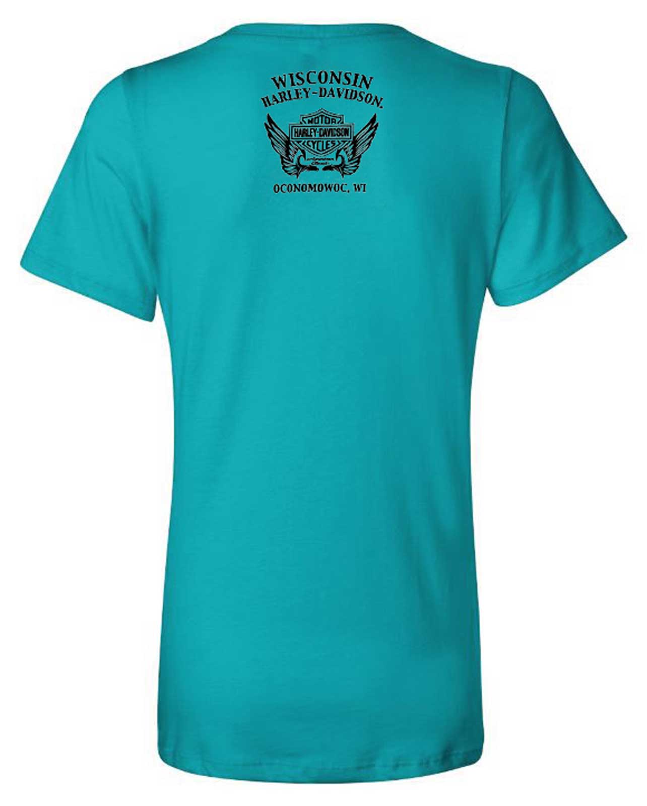 Harley-Davidson Free Shipping - Harley-Davidson Women's Scribble Pop Round Neck Short Sleeve Tee – Jade - Free Shipping on many products plus Orders Over $99