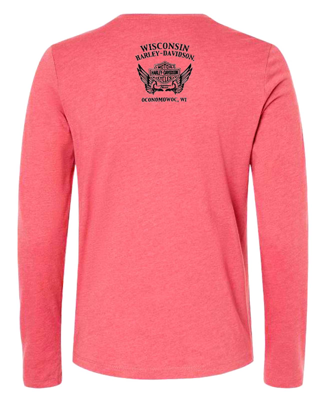 Harley-Davidson Free Shipping - Harley-Davidson Women's Worn Text Long Sleeve V-Neck Tee w/ Thumbholes, Pink - Free Shipping on many products plus Orders Over $99