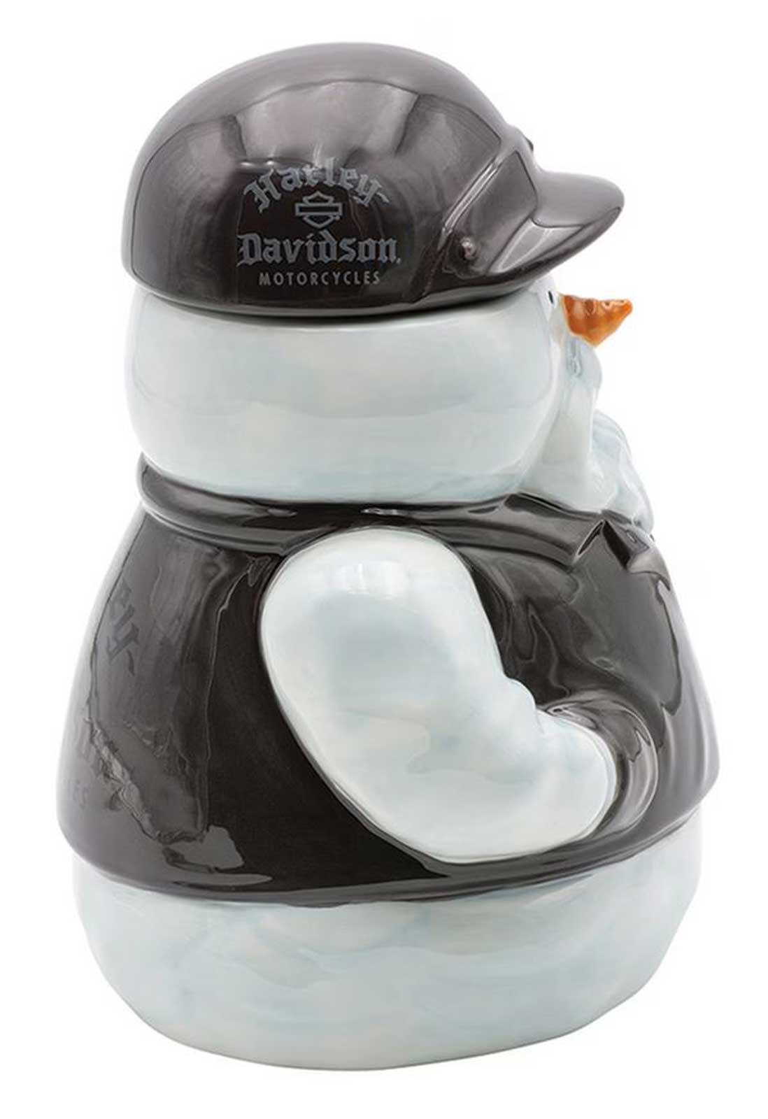 Harley-Davidson Free Shipping - Harley-Davidson Sculpted Biker Snowman Holiday Ceramic Cookie Jar - 2 Qt. - Free Shipping on many products plus Orders Over $99