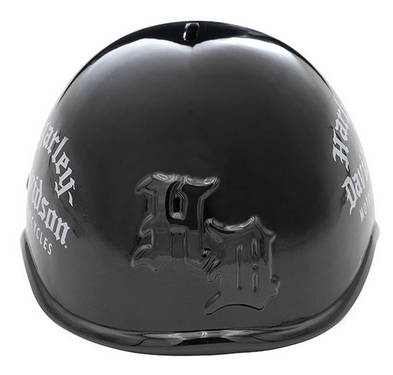 Harley-Davidson Old English Logo Ceramic Helmet Coin Bank – Shiny Black - No Hassle Returns at Wisconsin Harley