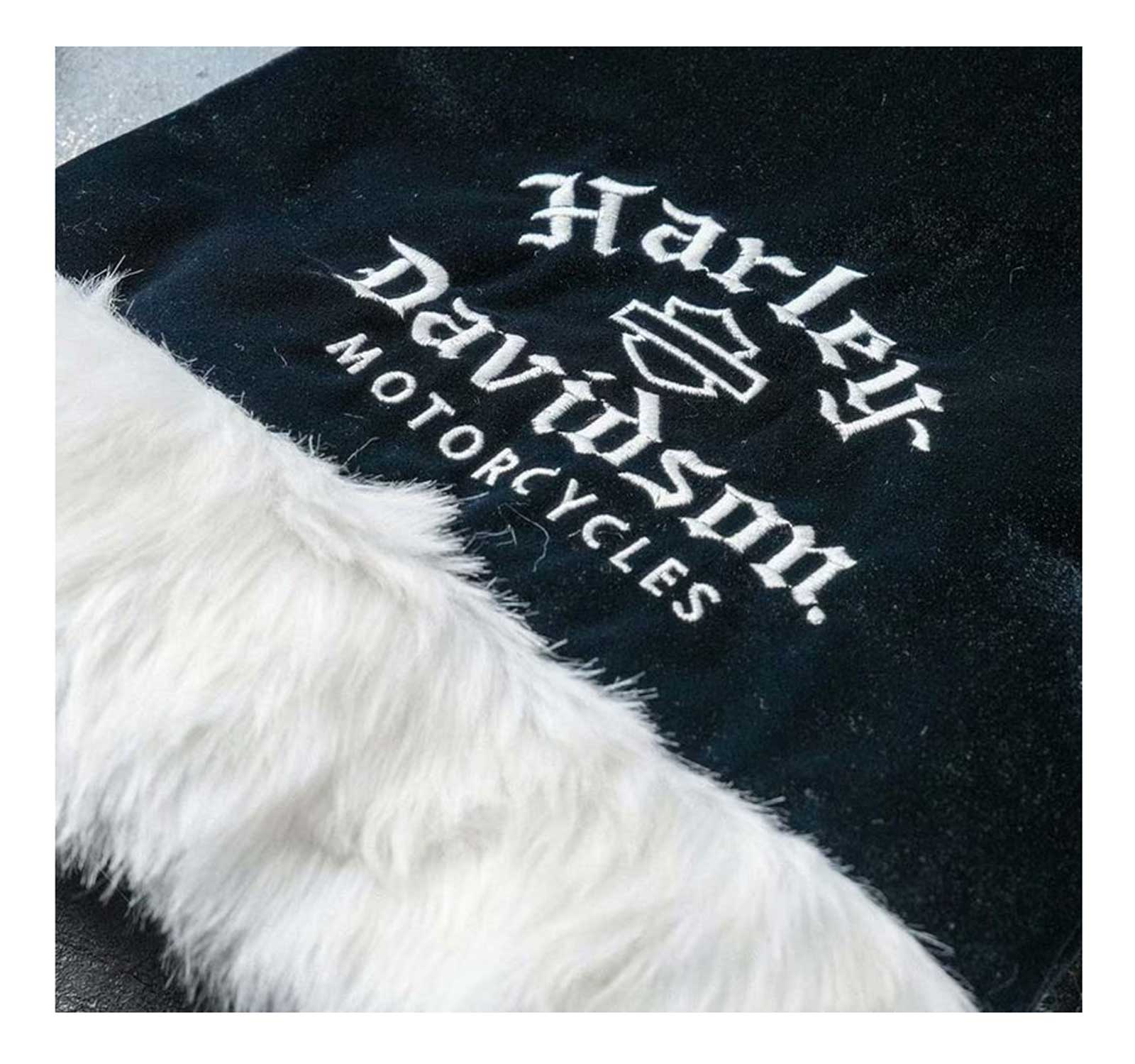 Harley-Davidson Free Shipping - Harley-Davidson Embroidered Old English Logo Holiday Santa Hat - Black & White - Free Shipping on many products plus Orders Over $99