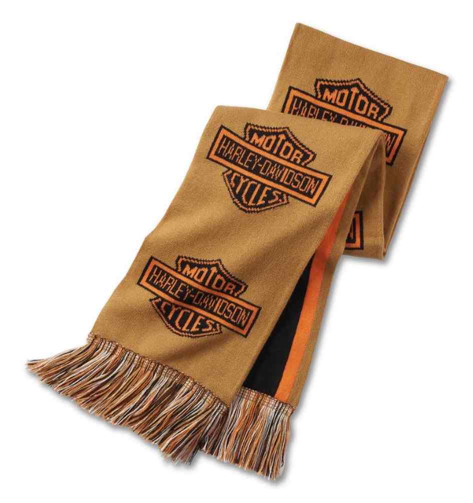 Harley-Davidson Men's Striker Bar & Shield Winter Scarf – Toffee 97628-25VM - Wisconsin Harley-Davidson