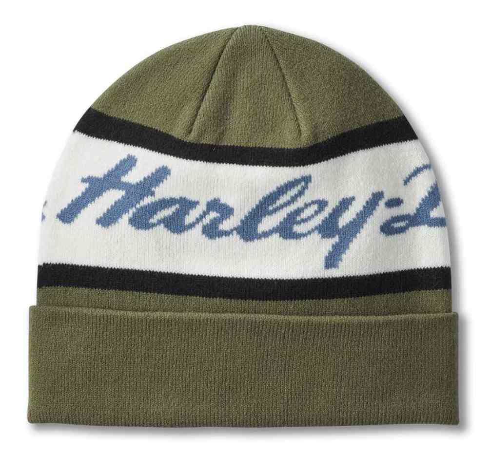 Harley-Davidson Men's Script Knit Winter Beanie Cap – Green 97629-25VM - Wisconsin Harley-Davidson