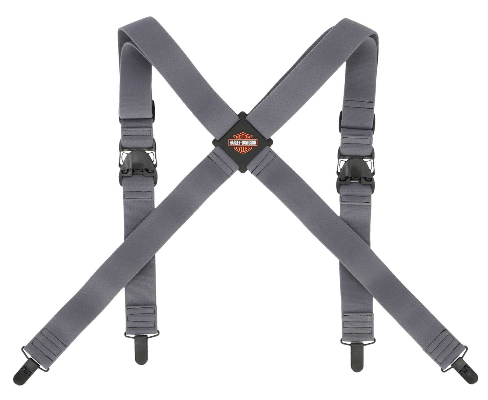 Harley-Davidson Free Shipping - Harley-Davidson Men's Bar & Shield Adjustable Elastic Suspenders - Gray - Free Shipping on many products plus Orders Over $99