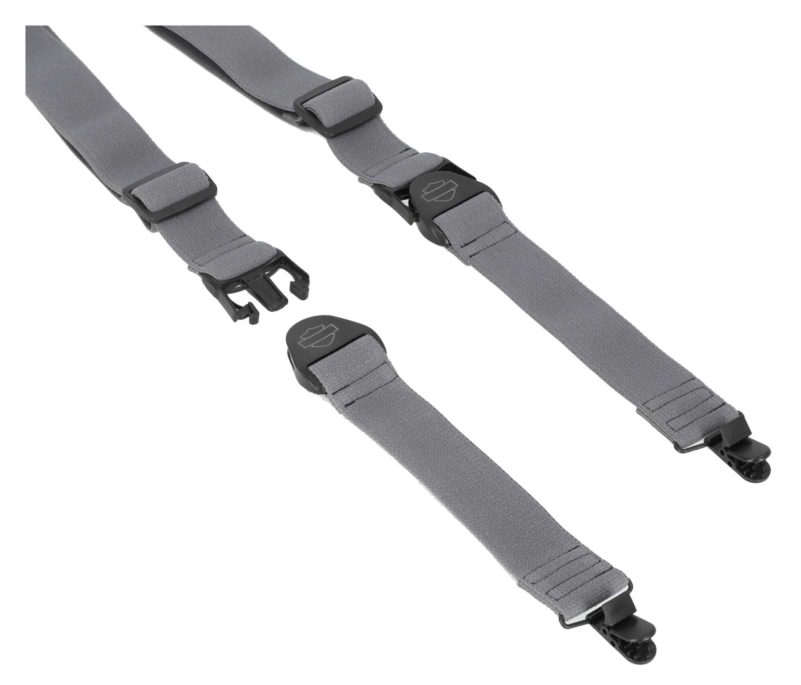 Harley-Davidson Men's Bar & Shield Adjustable Elastic Suspenders - Gray - No Hassle Returns at Wisconsin Harley