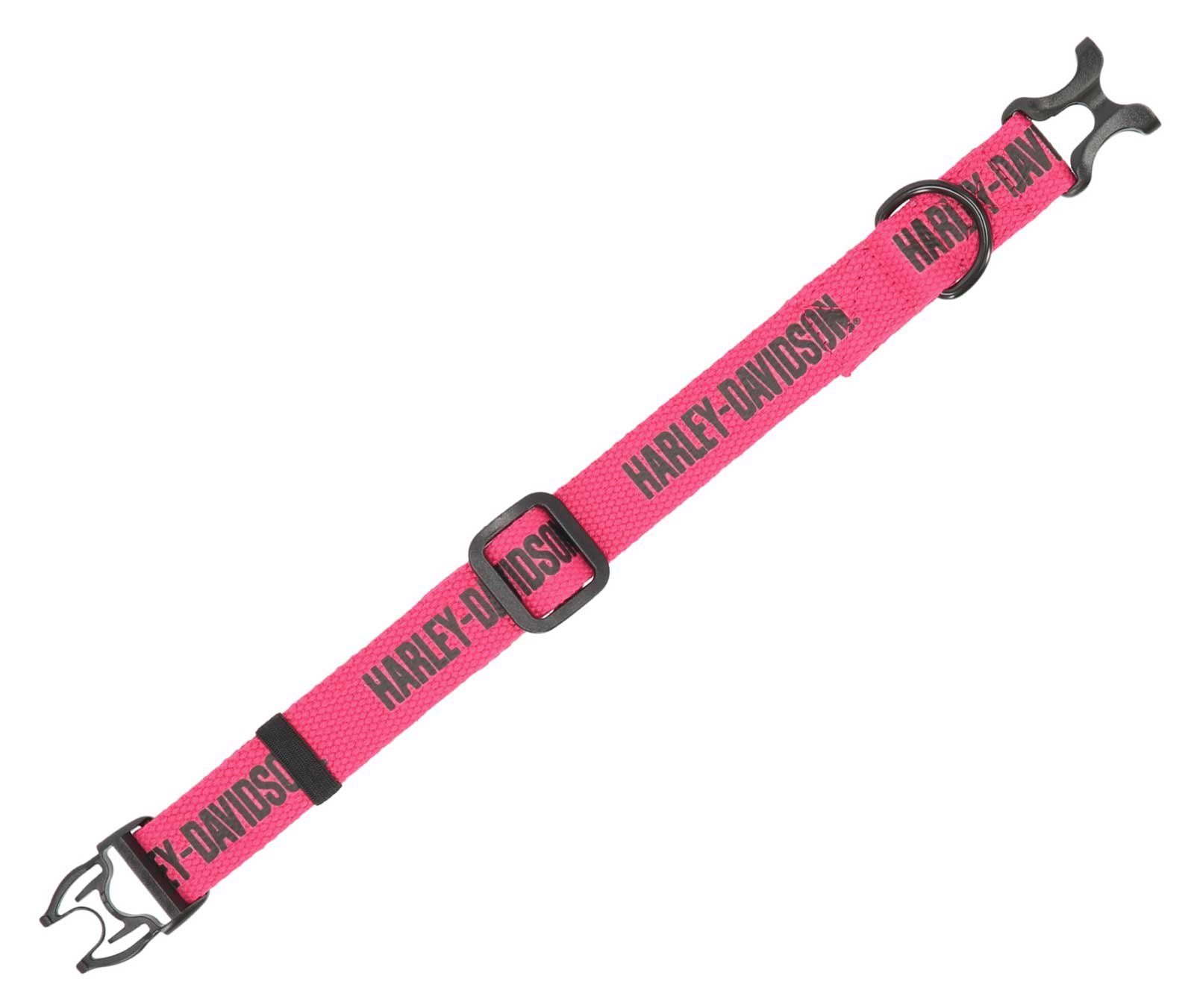 Harley-Davidson Free Shipping - Harley-Davidson Cotton Webbing H-D Text Adjustable Pet Collar – Pink/Black - Free Shipping on many products plus Orders Over $99