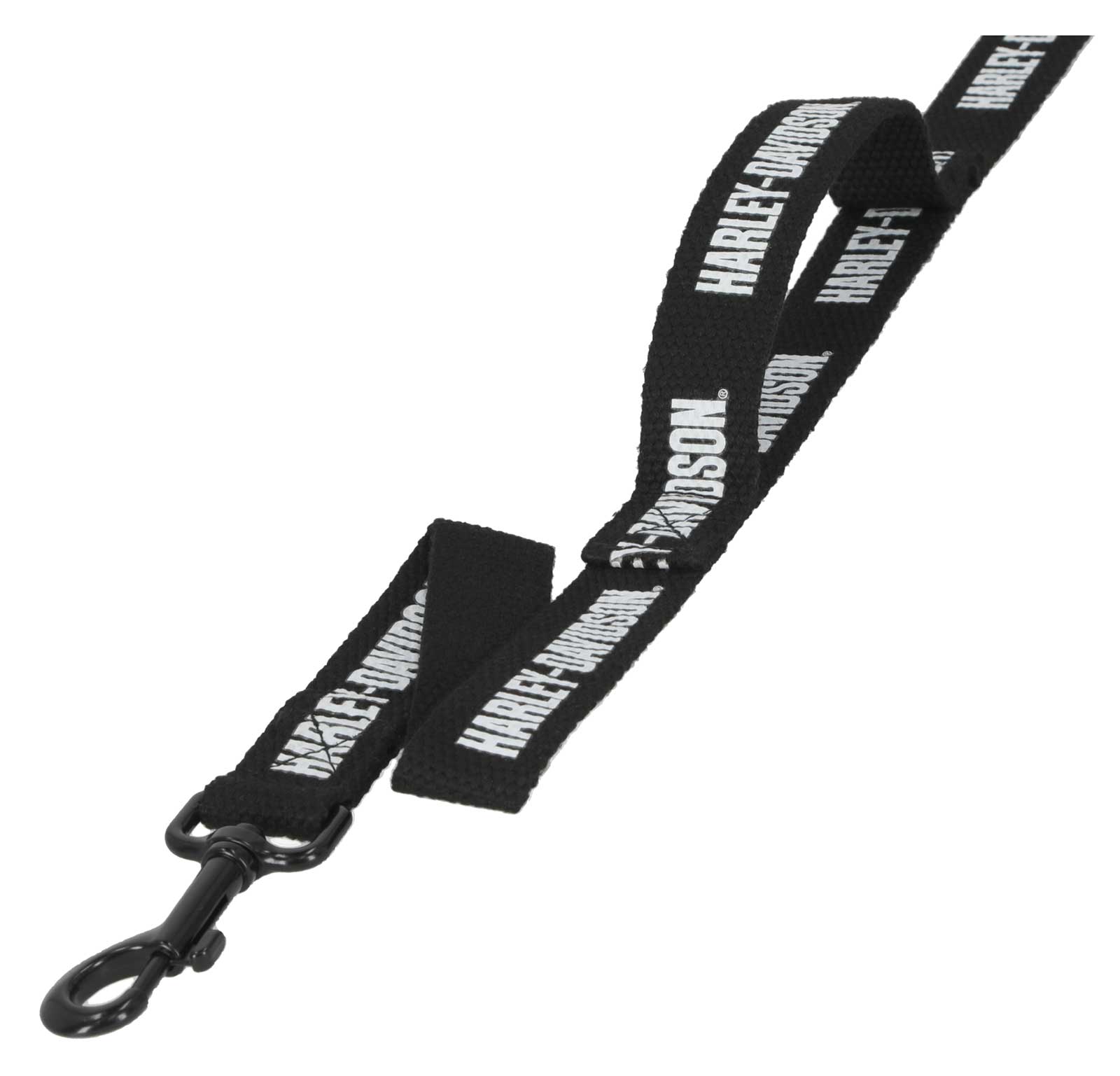 Harley-Davidson Cotton Webbing H-D Text Pet Dog Leash w/Grab Handle – Black - No Hassle Returns at Wisconsin Harley