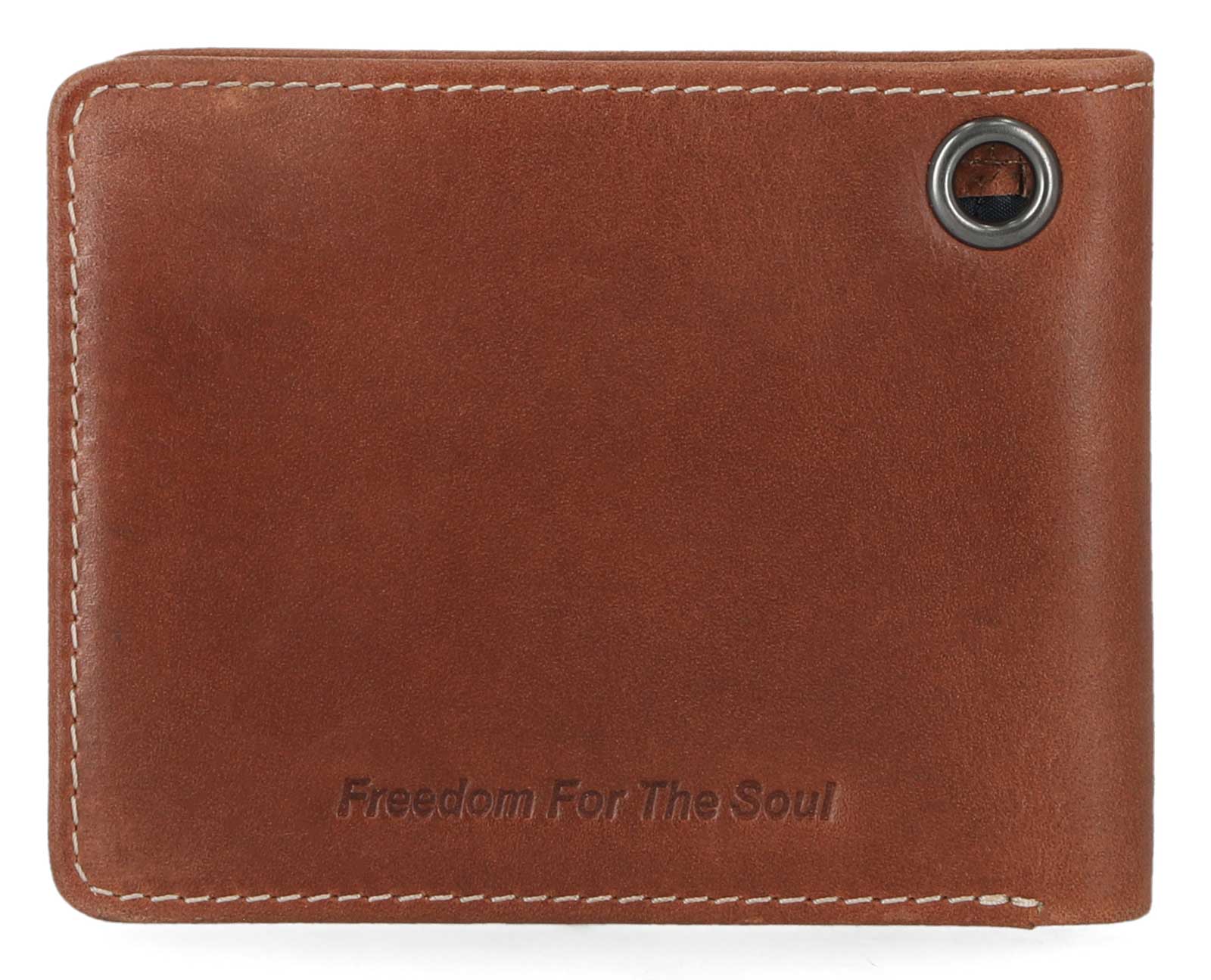 Harley-Davidson Men's Embossed Willie G Skull Bi-Fold Leather Wallet - Brown - No Hassle Returns at Wisconsin Harley
