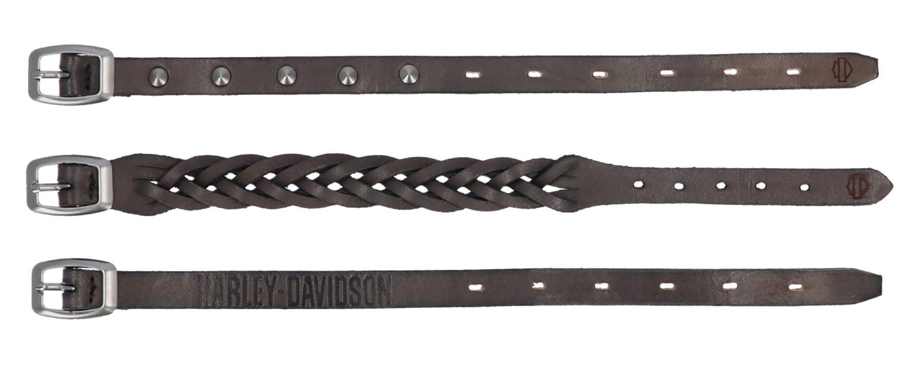 Harley-Davidson Free Shipping - Harley-Davidson Men's Traditional Three Genuine Leather Cuff Set - Black - Free Shipping on many products plus Orders Over $99