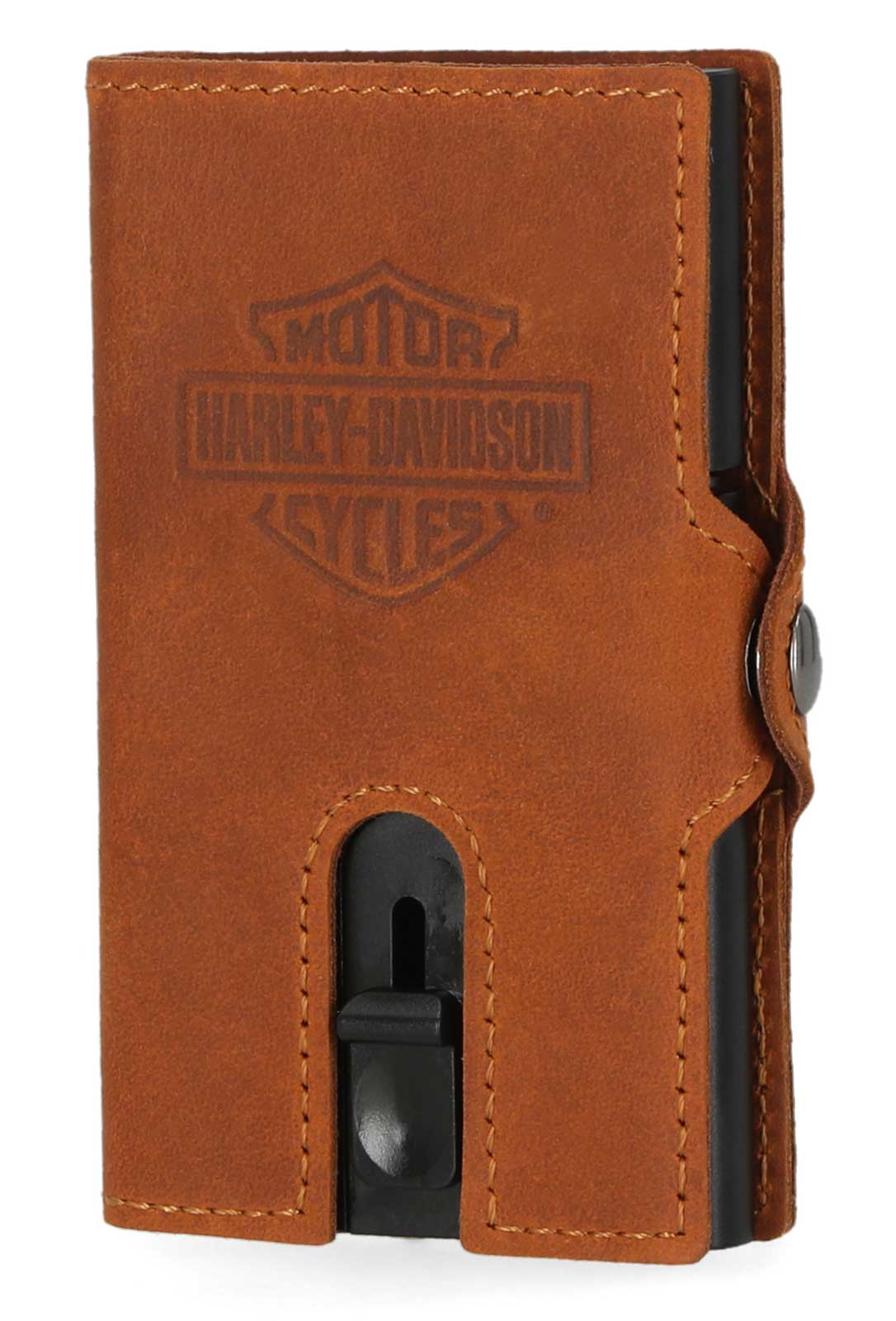 Harley-Davidson® Men's Embossed Bar & Shield Pop-Up Card Holder