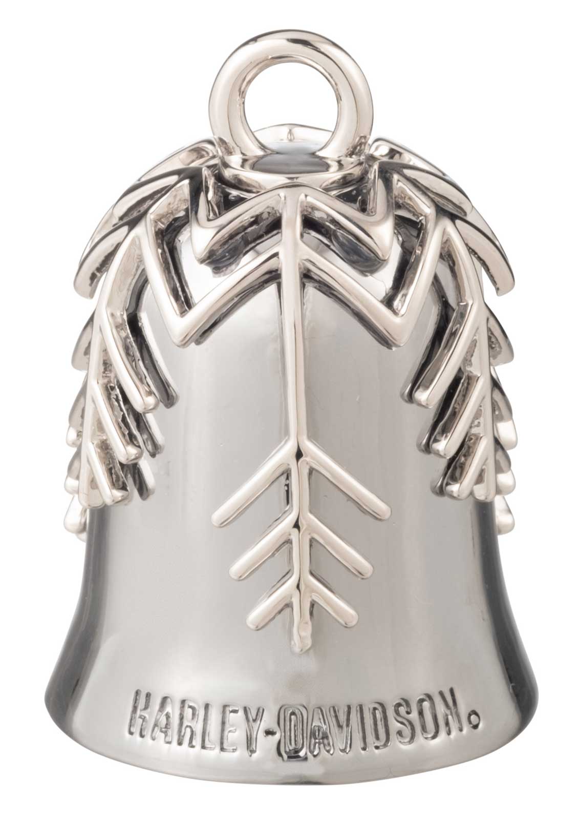 Harley-Davidson Winter Snowflake H-D Script Ride Bell - Silver Plated Brass - Wisconsin Harley-Davidson