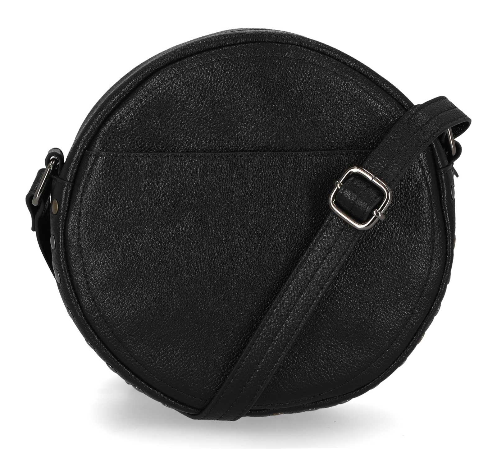 Harley-Davidson Women's Studded Canteen Genuine Leather Crossbody Bag - Black - No Hassle Returns at Wisconsin Harley