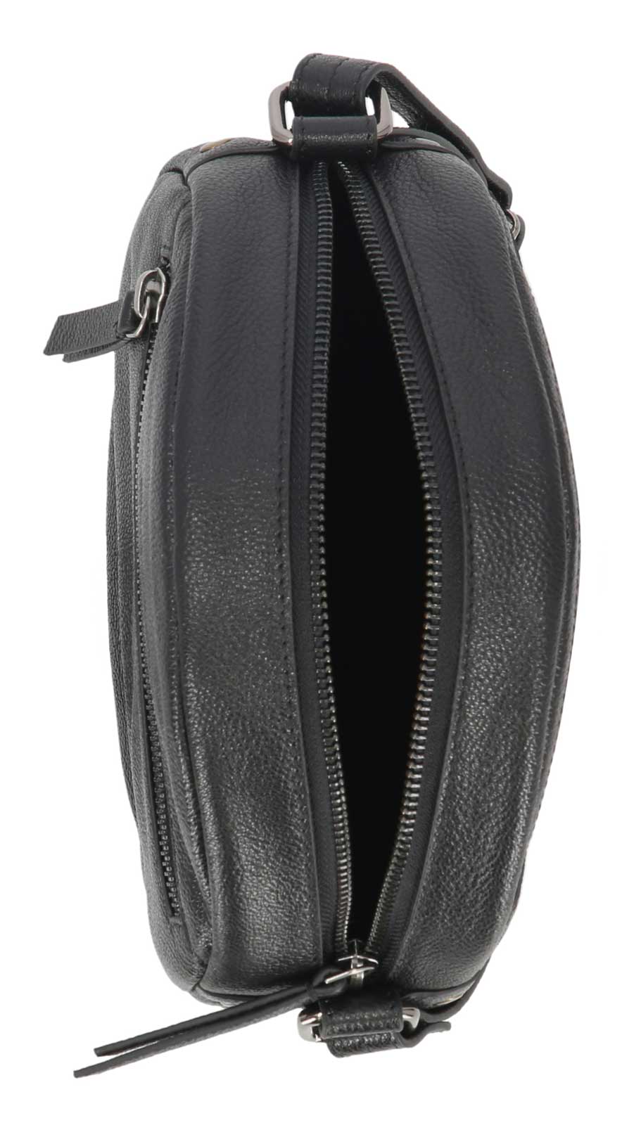 Harley-Davidson Women's Studded Canteen Genuine Leather Crossbody Bag - Black - Largest Selection of Harley-Davidson Products