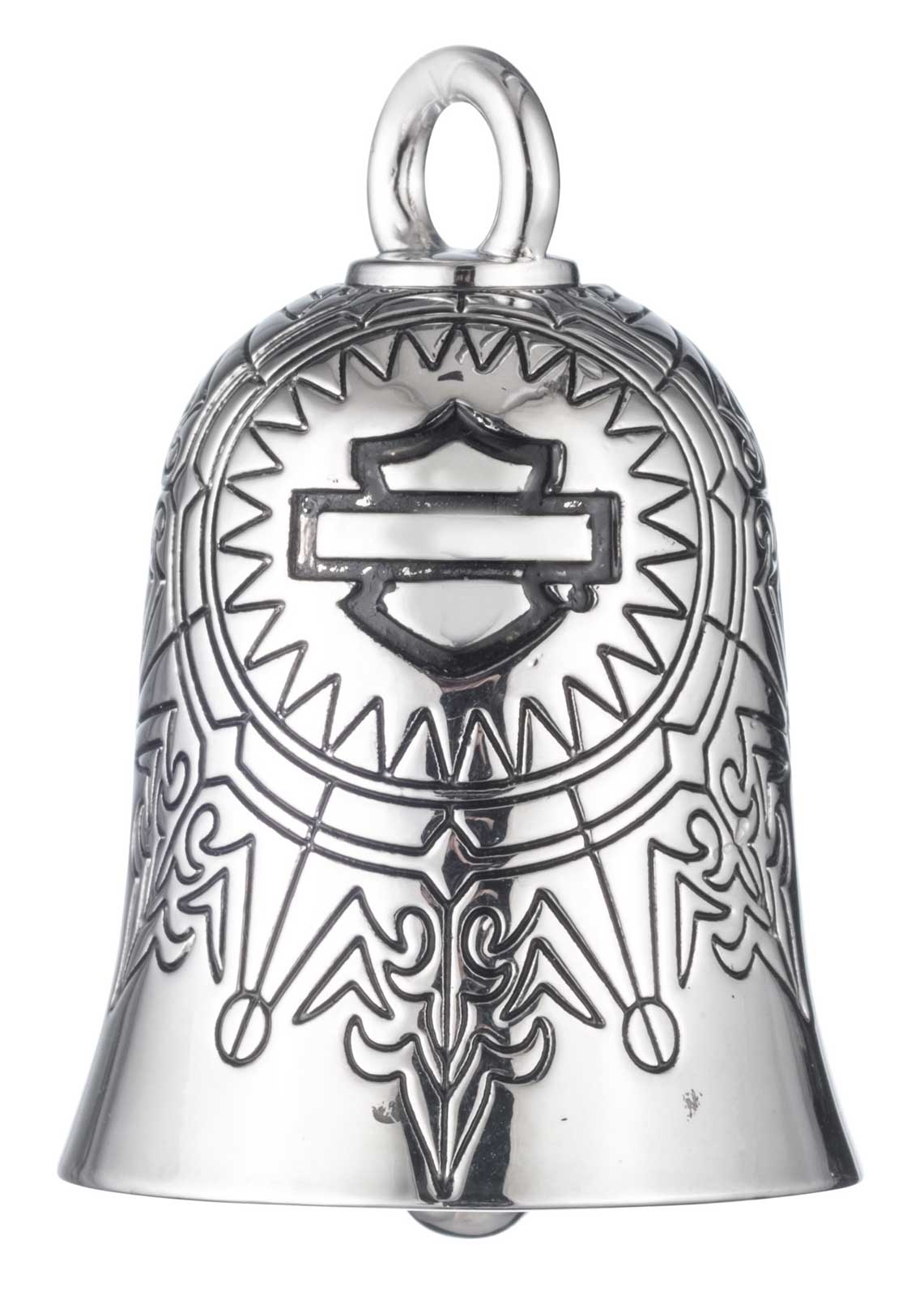Harley-Davidson Bar & Shield Logo Snowflake Pattern Ride Bell - Silver Finish - Wisconsin Harley-Davidson