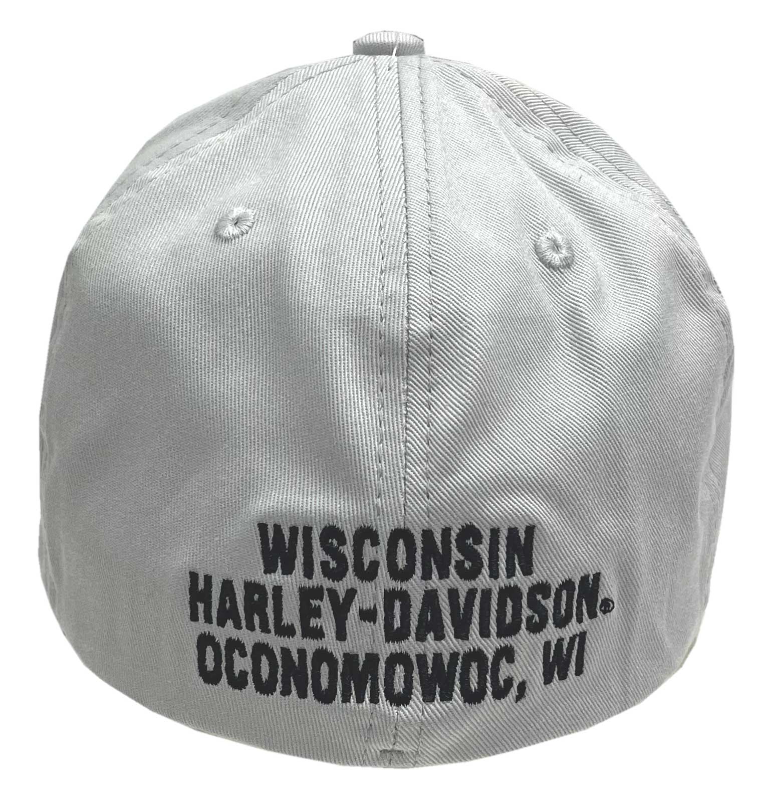 大人気★【Harley-Davidson】Men's SS Tee with Baseball Cap Harley-Davidson Men's Embroidered Trademark Curved Brim