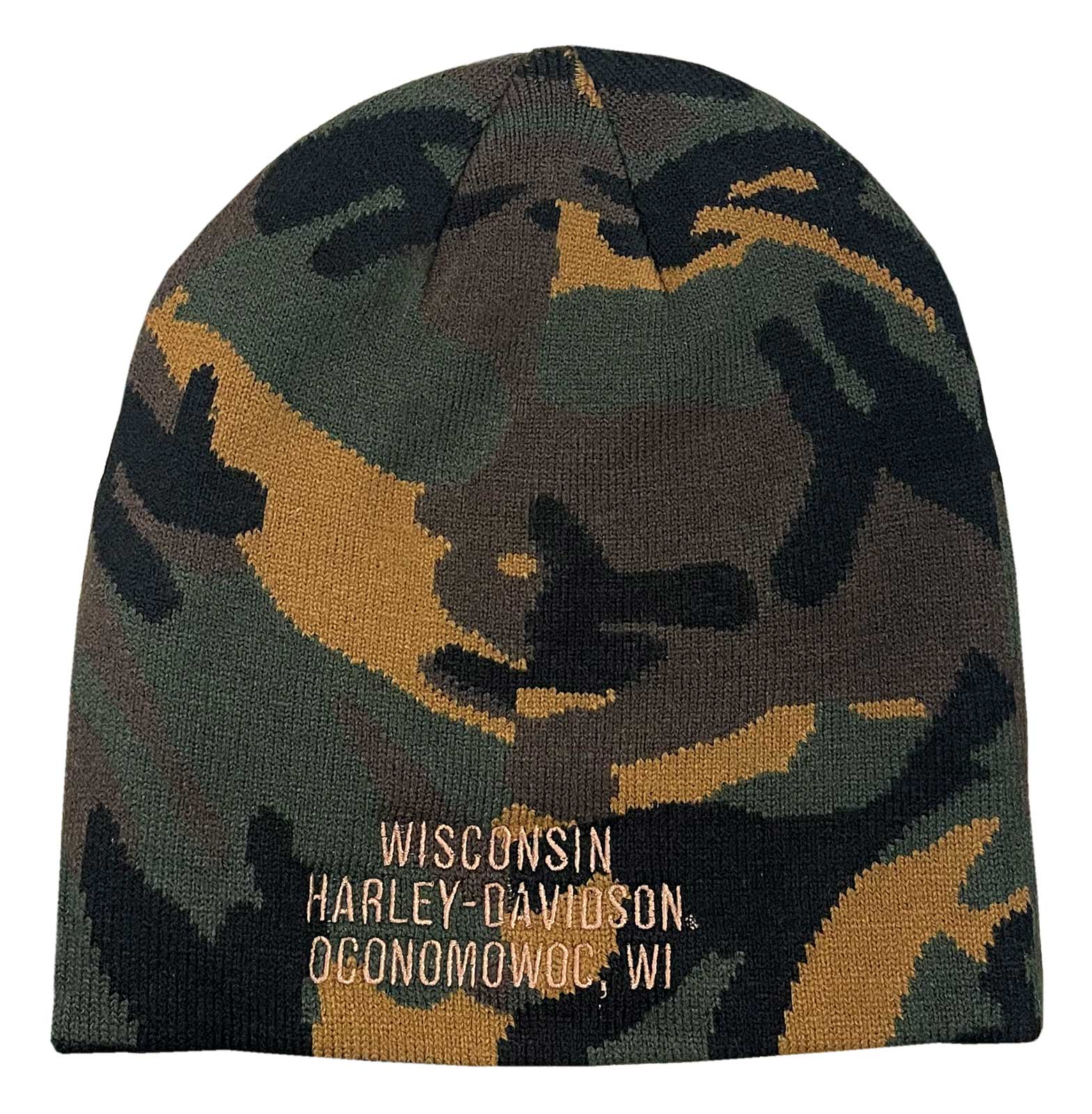 Harley-Davidson Free Shipping - Harley-Davidson Men's Embroidered Willie G Skull Camo Knit Winter Beanie Hat - Free Shipping on many products plus Orders Over $99