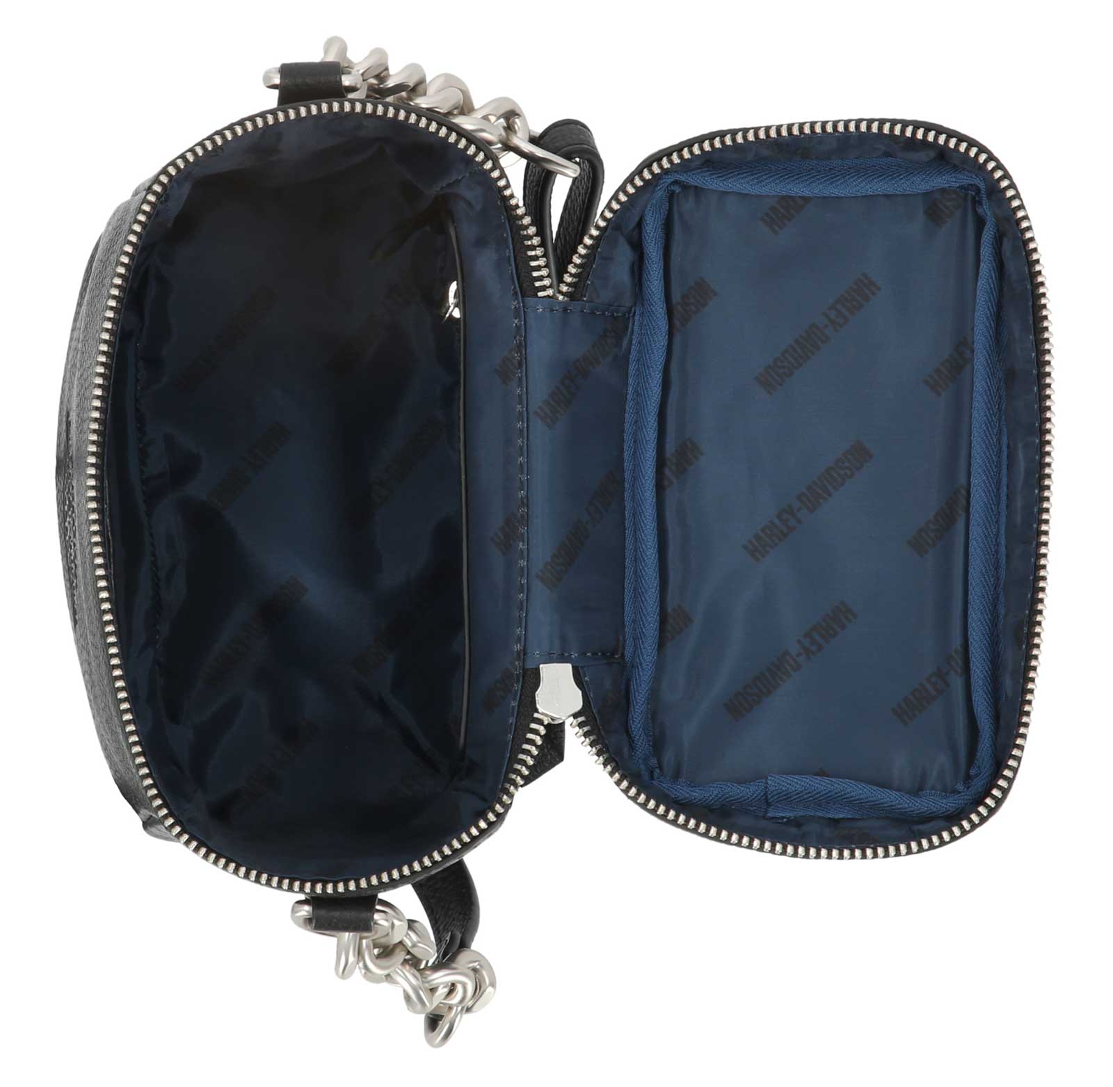 Harley-Davidson Women's Bar & Shield Chain Leather Crossbody Purse - Black - Largest Selection of Harley-Davidson Products