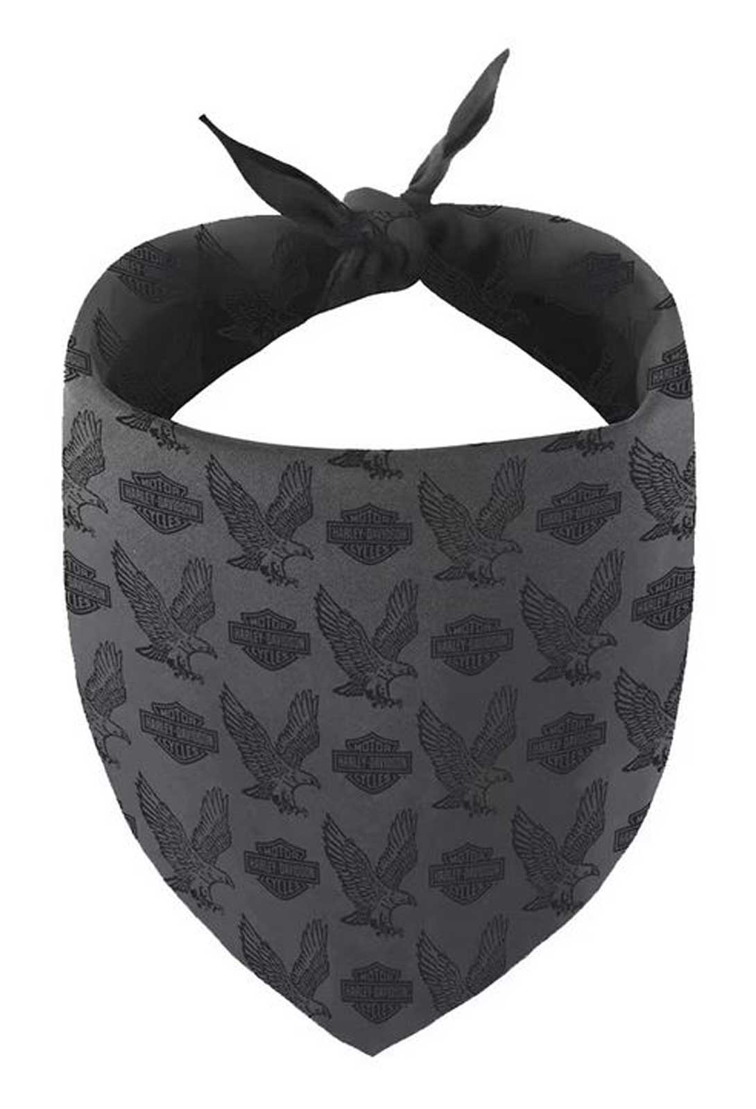 Harley-Davidson Repeat Bar & Shield Pet Tie Bandana - Small/Medium, Gray - Wisconsin Harley-Davidson