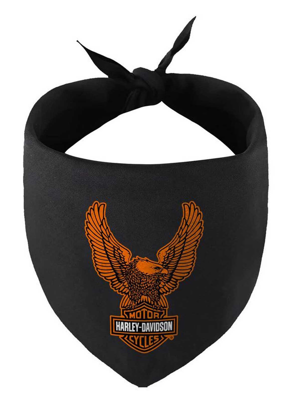 Harley-Davidson Bar & Shield Eagle Pet Tie Bandana - Large/X-Large, Black - Wisconsin Harley-Davidson