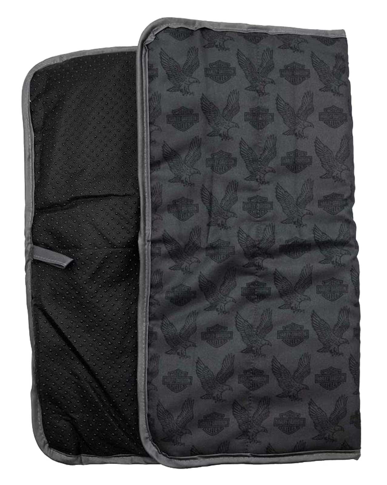 Harley-Davidson Repeat Bar & Shield Eagle Pet Travel Bed - Small, Gray & Black - Largest Selection of Harley-Davidson Products