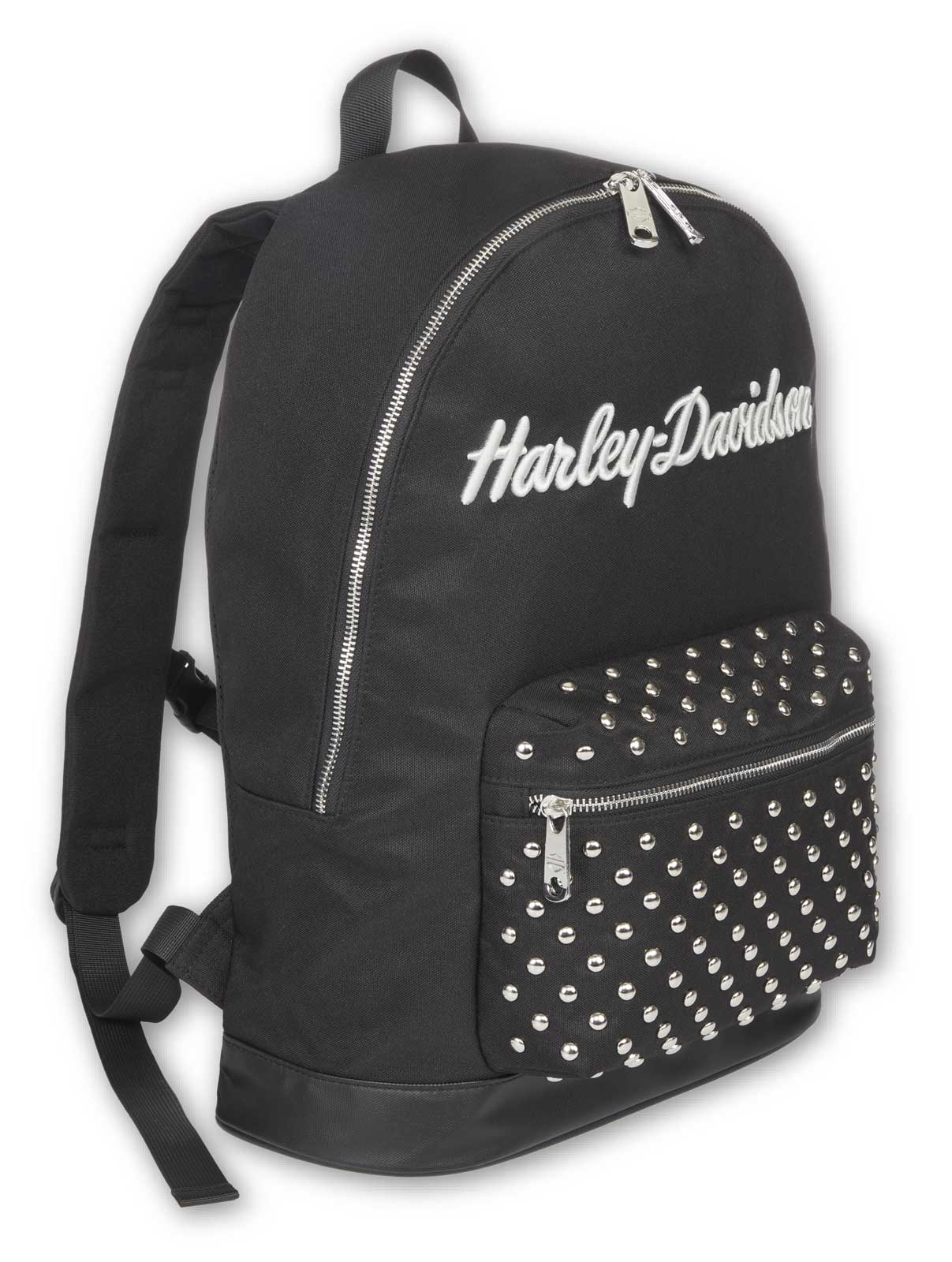 Harley-Davidson Free Shipping - Harley-Davidson Women's Classic Studded Backpack, 3D Embroidered Logo - Black - Free Shipping on many products plus Orders Over $99