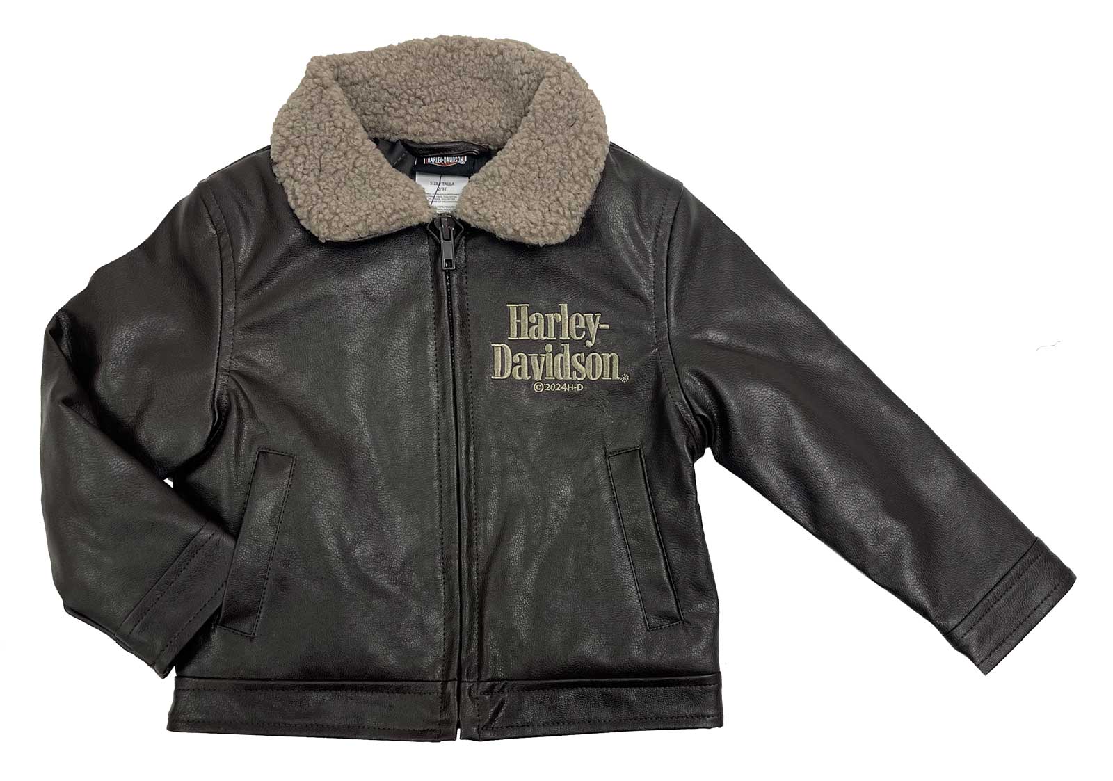 Harley-Davidson® Boys' Bar & Shield Logo Faux Leather Sherpa