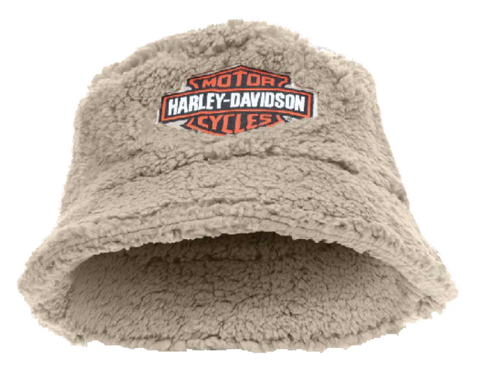 Harley-Davidson Boys' Stylish Sherpa Bar & Shield Patch Bucket Hat, Tan 4/14 - Wisconsin Harley-Davidson