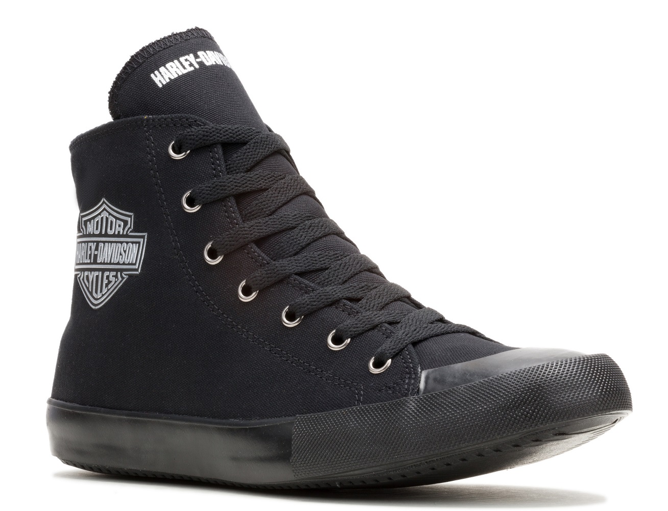 Harley-Davidson® Men's Nathan Chrome High-Top Black Canvas