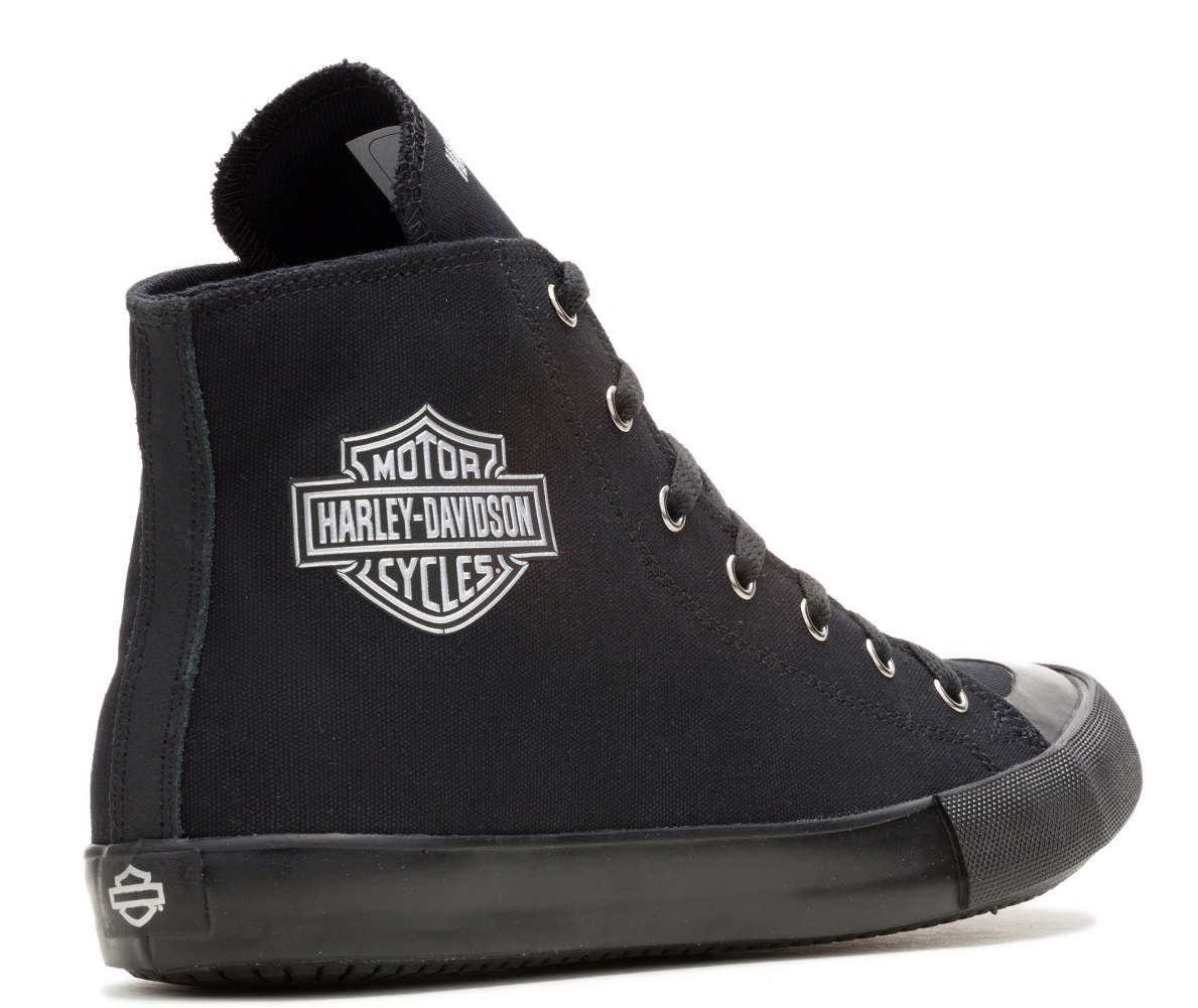 Harley-Davidson® Men's Nathan Chrome High-Top Black Canvas