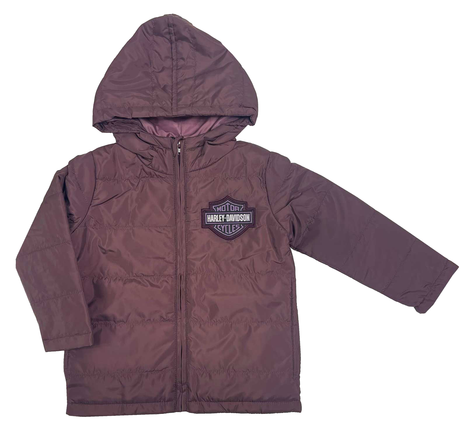 Harley-Davidson Girls' Bar & Shield Logo Channel Quilted Jacket – Purple - Wisconsin Harley-Davidson