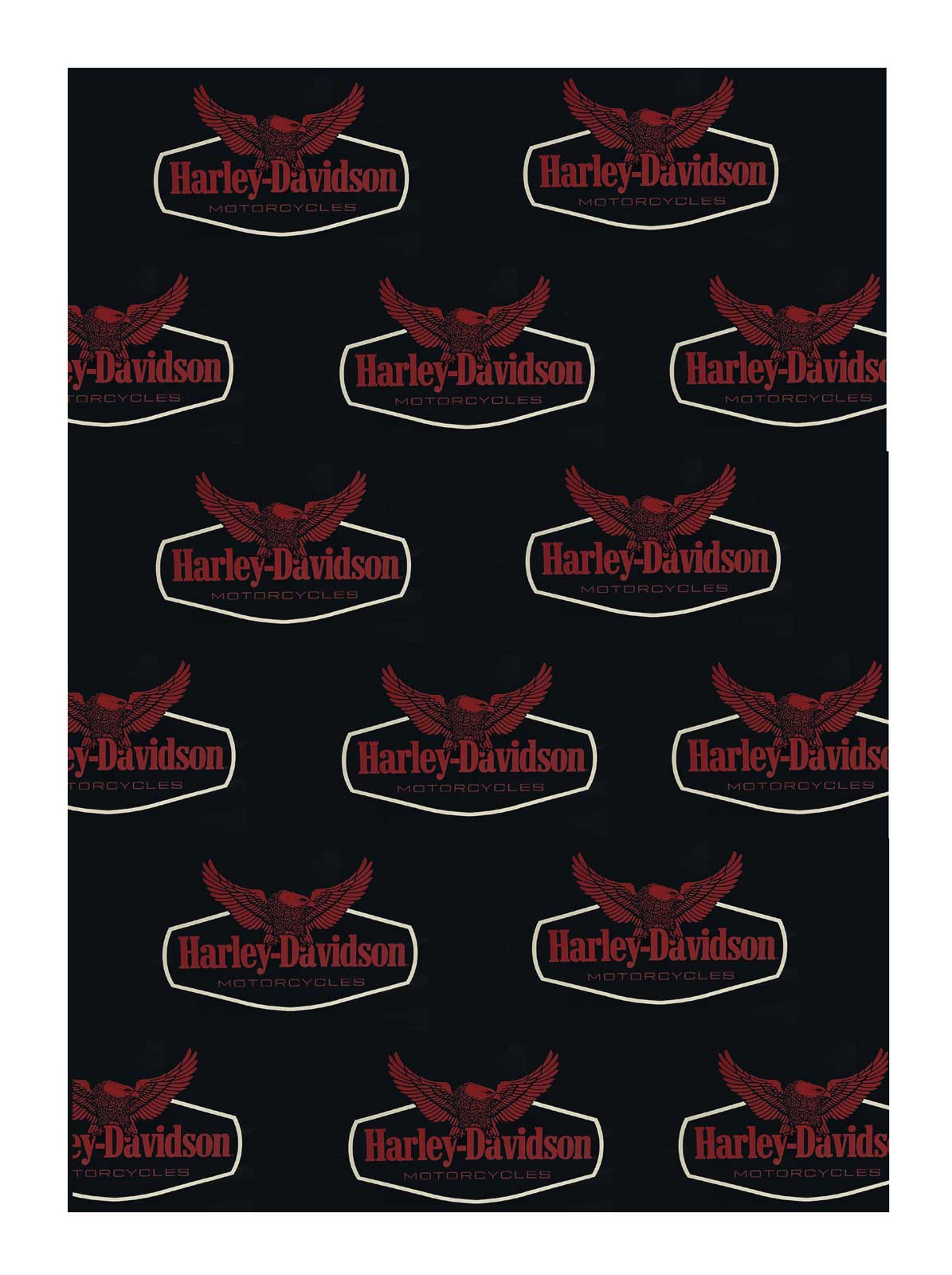 Harley-Davidson Winter Eagle H-D Graphic Gift Wrap Roll - 20 ft. l Black & Red - Wisconsin Harley-Davidson