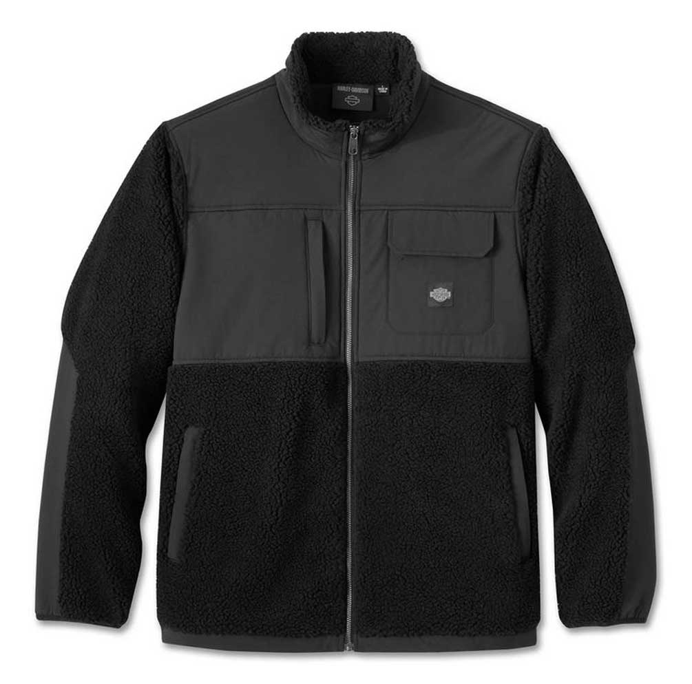 Harley-Davidson® Men's Sherpa Full Zip Casual Jacket - Black