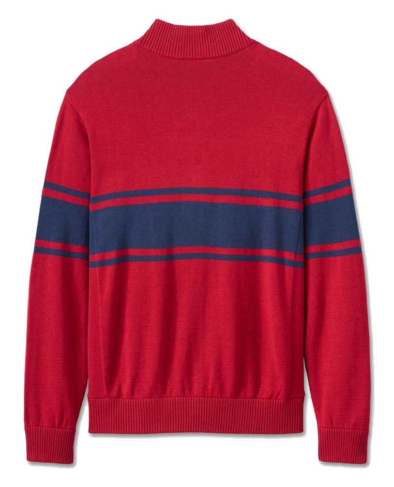 Harley-Davidson® Men's 1/4-Zip Mock Neck Wool Sweater, Chili