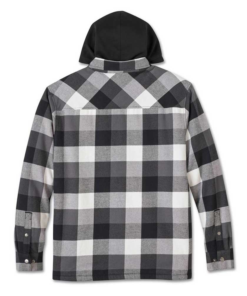 Harley-Davidson® Men's Traveler Hooded Plaid Shirt Jacket