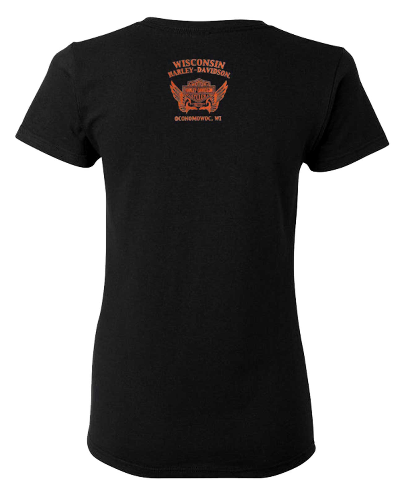 Harley-Davidson® Women's Open Bar & Shield On Black Short Sleeve T