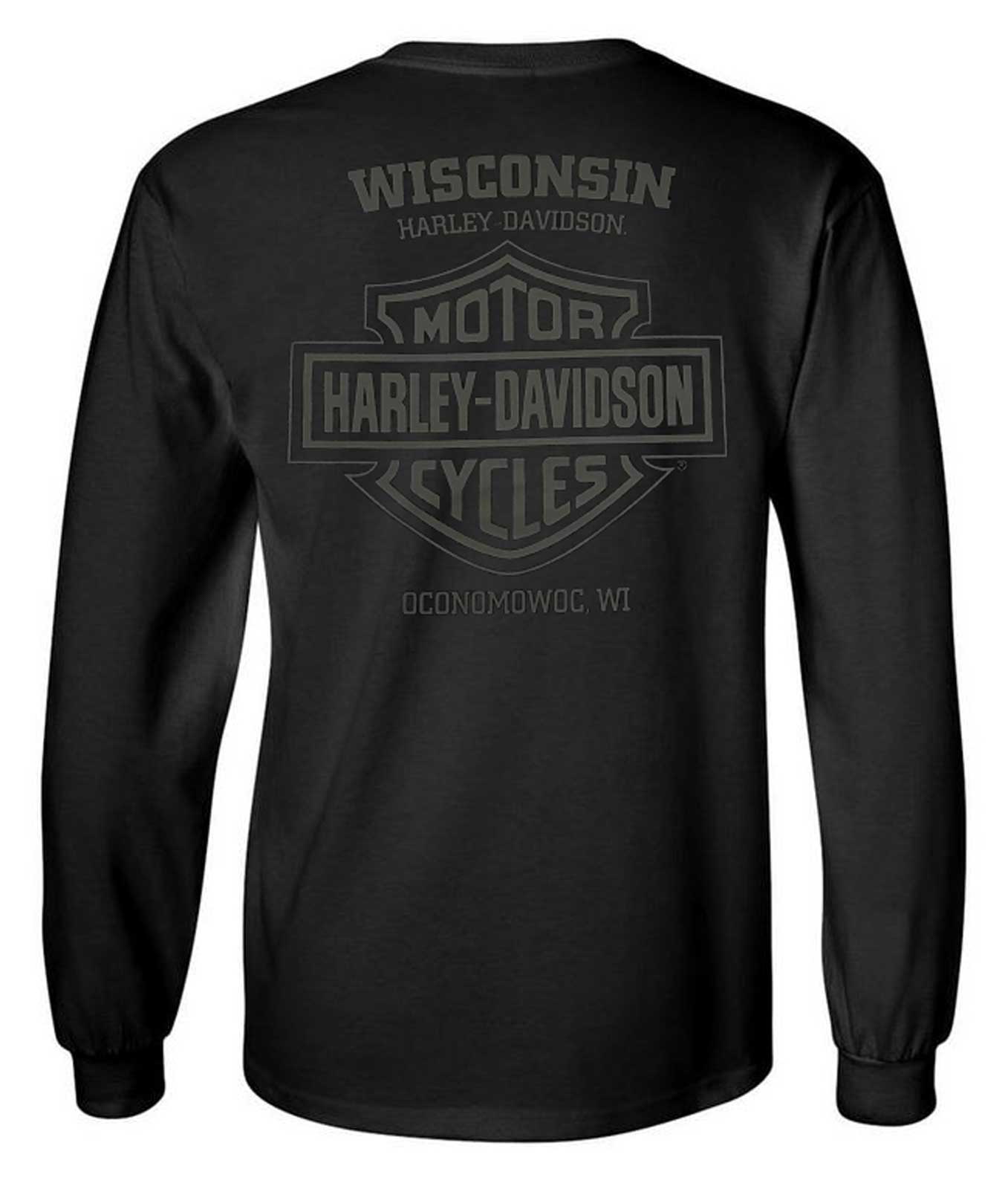 Harley-Davidson® Men's Open Bar & Shield Long Sleeve Crew-Neck
