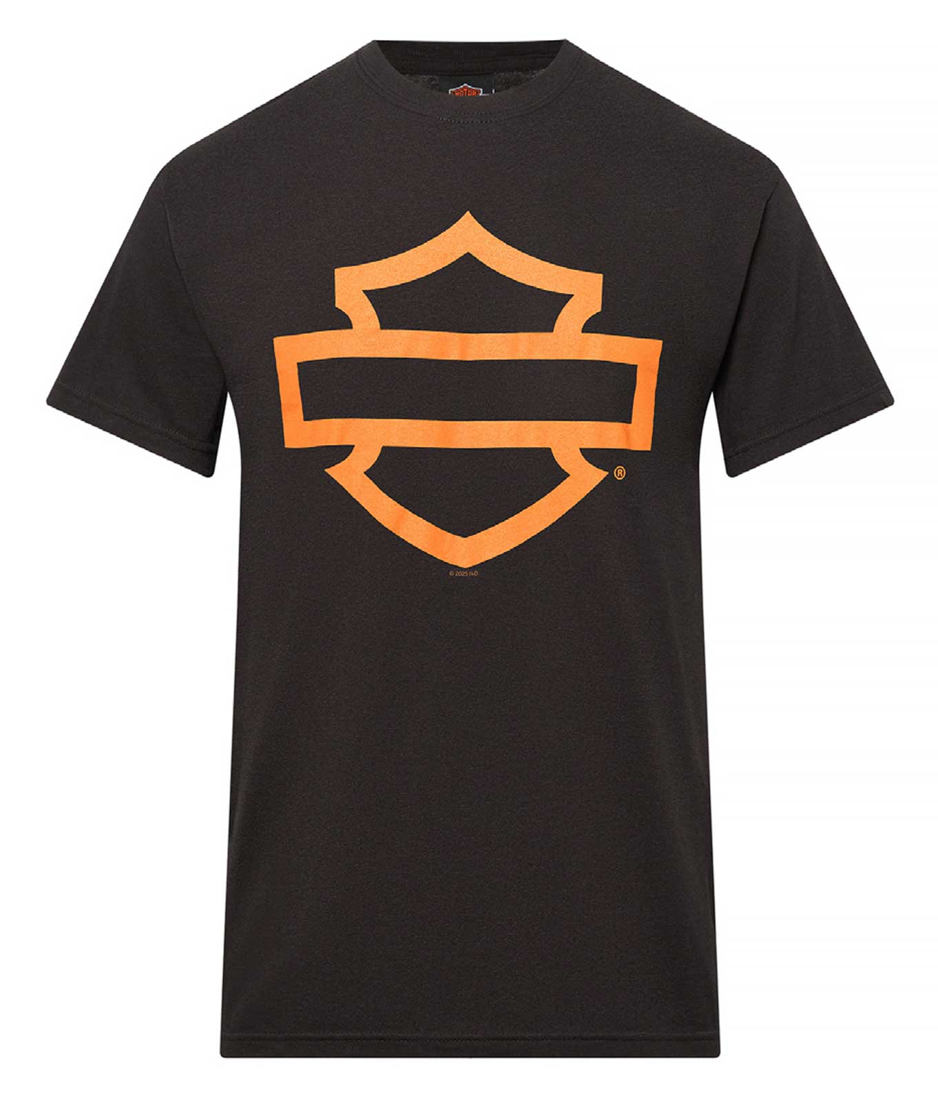 Harley-Davidson Men's Open Bar & Shield On Black Short Sleeve Crew-Neck T-Shirt - Wisconsin Harley-Davidson