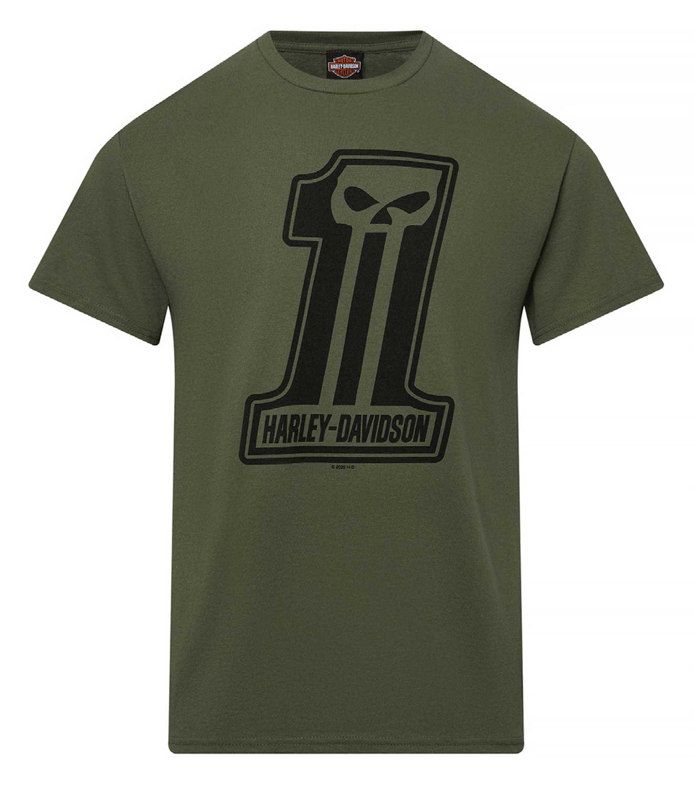 Harley-Davidson Men's Dark Trait Short Sleeve Crew-Neck T-Shirt, Military Green - Wisconsin Harley-Davidson