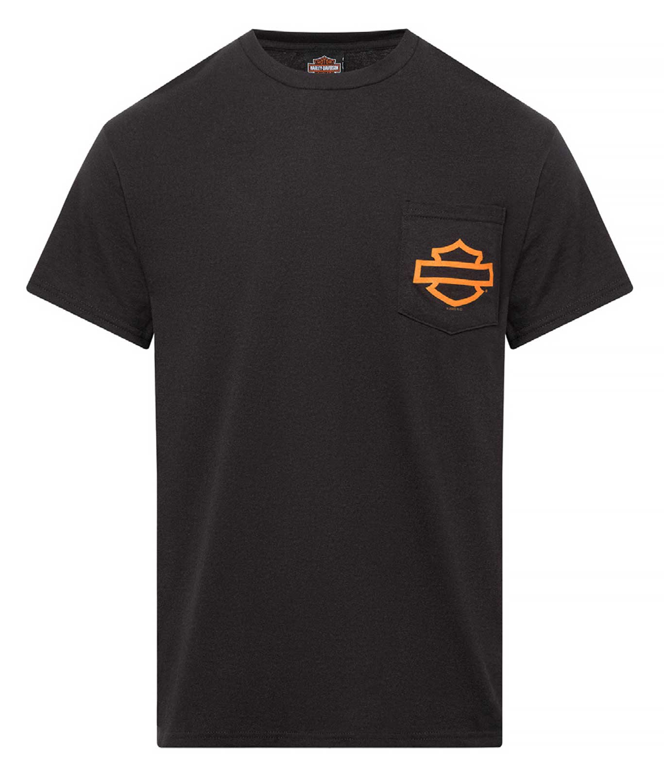 Harley-Davidson Men's Open Bar & Shield Chest Pocket Short Sleeve Tee, Black - Wisconsin Harley-Davidson