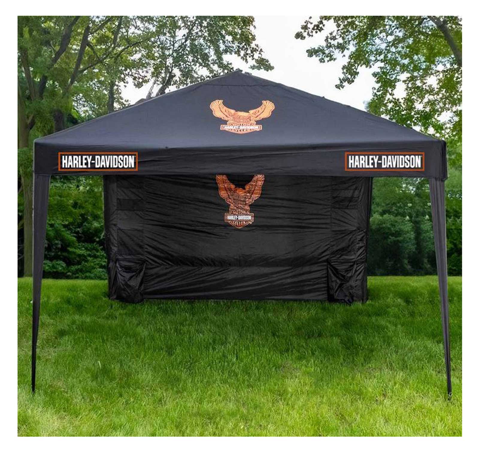 Harley-Davidson Free Shipping - Harley-Davidson Bar & Shield Eagle Outdoor Canopy w/ Steel Tube Frame, Black - Free Shipping on many products plus Orders Over $99